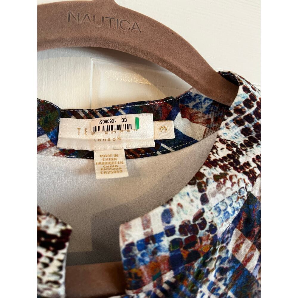 Ted Baker London Balay Quartz Plaid Print Cropped Jumpsuit Size 3 / US 8 Pockets - Picture 8 of 9